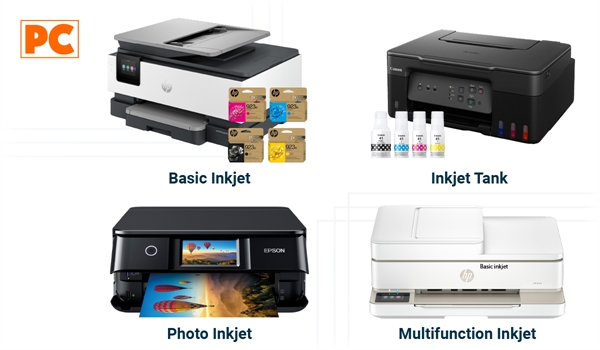 Inkjet printers: basic, photo, tank and multifunction