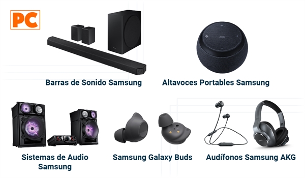 Audio Samsung: barras de sonido, altavoces, auriculares y audífonos para todos