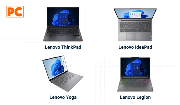 Laptops Lenovo: ThinkPad, IdeaPad, Yoga y Legion