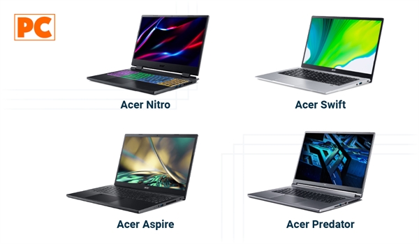 Laptops Acer Series: Aspire, Swift, Nitro y Predator