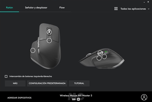 Logitech Options Interfaz