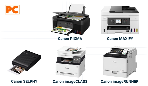 Canon printers: PIXMA, MAXIFY, SELPHY, imageCLASS and imageRUNNER
