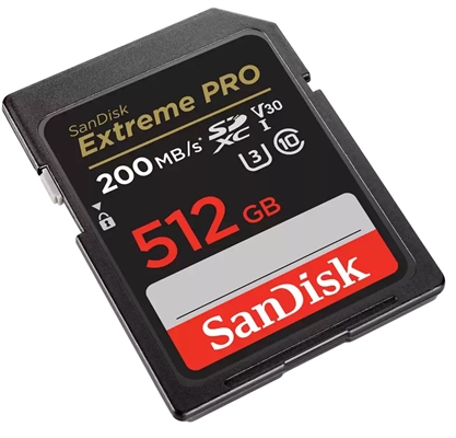 SanDisk Extreme Pro SDSDXXD-512G-GN4IN Vista Frontal Izquierda