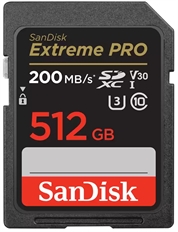 SanDisk Extreme Pro - SD Card, 512GB, Class 10