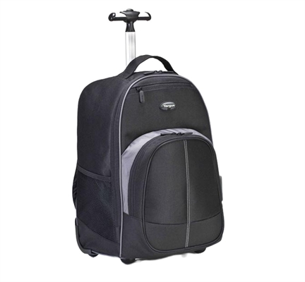 0092636267253 16-inch Compact Rolling Laptop Backpack-Front View 2