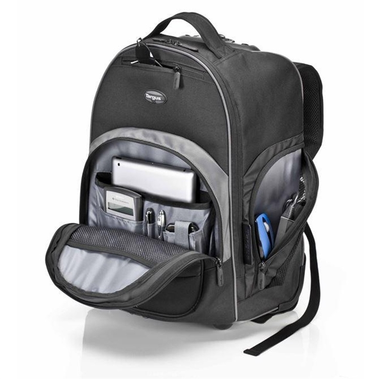 0092636267253 16-inch Compact Rolling Laptop Backpack-Front View 4