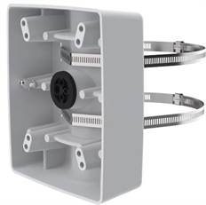 AXIS T91B57 01470-001 - Pole Mounting Bracket for Security Cameras and Devices, Aluminum, White