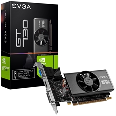 EVGA GeForce GT 730 - Graphic Card, 2GB GDDR5, 64 bit, 384 Cuda Cores, PCI Express 2.0, HDMI, VGA, DVI-D, 4.4 OpenGL