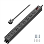 0516208 Regleta de Alimentación Con Protector de Picos de 8 Tomas Para Rack-Vista Frontal