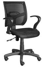 Xtech Stuttgart - Black Chair, Adjustable Seat Height, Fixed Armrest
