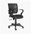 Xtech - Chair Secretar Black XTF-SC410 - Silla Secretarial Negra, Asiento Ajustable en Altura, Reposabrazos Fijo