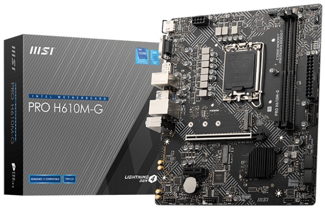 Motherboard Msi Pro H610m-g Lga1700 Ddr5