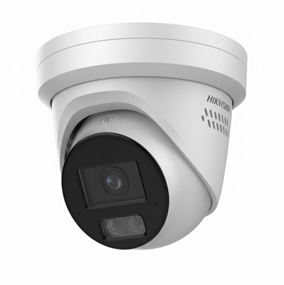 16 MP AcuSense Active Deterrence Fixed Turret Network Camera - Lateral View 2