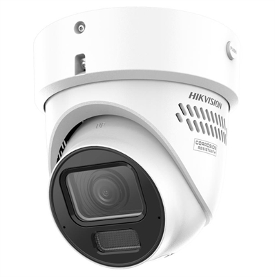 16MP Pro Turret Network Camera with Active Deterrence-Lateral View 2