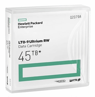 190017480527 HPE LTO-9 Ultrium 45TB RW Data Cartridge-Front View