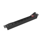NPD-21U8U15A Regleta Eléctrica Universales para Rack de 1U y 8 Salidas-Vista Lateral