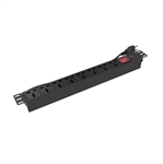 Nexxt Solutions  - Regleta de Distribución de Energía para Rack, 8x Salidas Universales, Protector de Sobretensión, Montaje en Rack 19" 1U