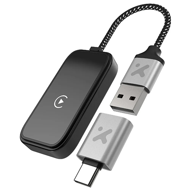 2-in-1 Car-to-Play Wireless Adapter-Front View