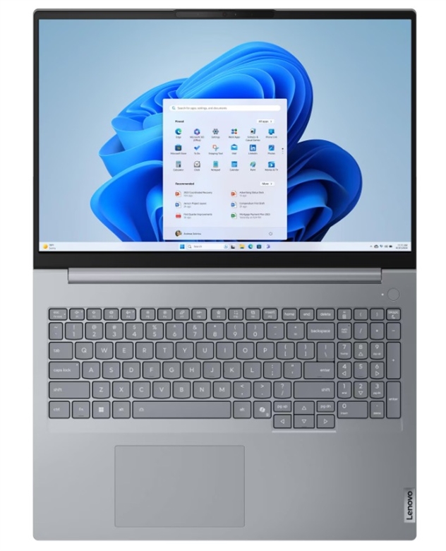 21US004PFJ-Gris Artico-Laptop Lenovo ThinkBook 16 G9 IRL-Vista Superior