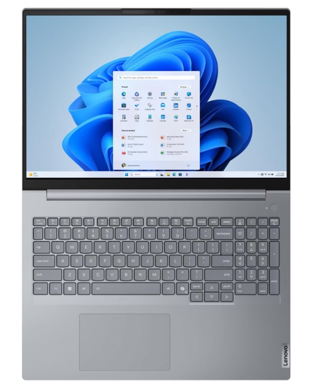 21US004QFJ-Gris-Laptop Lenovo ThinkBook 16 G9 IRL-Vista Superior