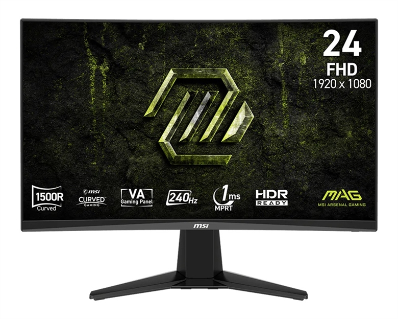 24-Inch 240Hz Curved Gaming Monitor-Front View