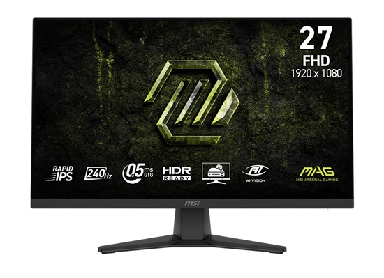 Monitor Gaming Plano de 27 Pulgadas y 240Hz-Vista Frontal
