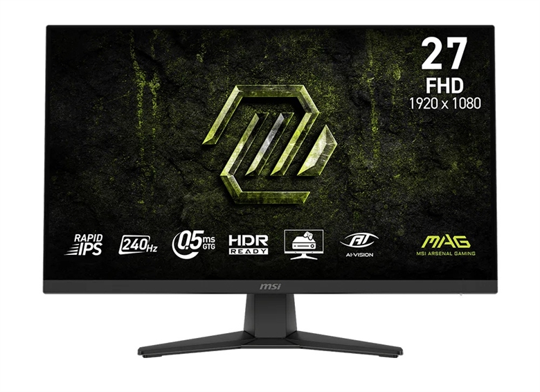 Monitor Gaming Plano de 27 Pulgadas y 240Hz-Vista Frontal