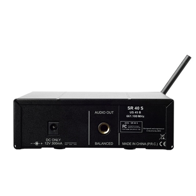 3347X00120 Single Wireless Microphone System-back View