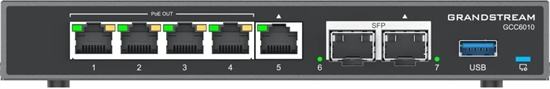 4 EN 1 GS IPBX FIREWALL ROUTER VPN SWITCH GIGA 8 PUERTOS 2 SPF GCC6010 Front View 1
