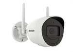 Hikvision  - 4MP Fixed Bullet Wi-Fi Security Camera with 30m IR Night Vision, Built-in Mic & Speaker, Two-Way Audio, IP66, White