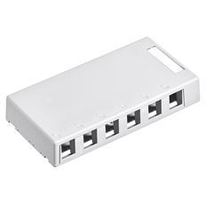 Leviton 41089-6WP - QUICKPORT Surface-Mount Box, 6-Port, White