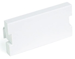 Leviton MOS  - Módulo Ciego de 1 Unidad para Sistema de Salidas Multimedia, Montaje a Presión, Plástico Retardante de Fuego, Blanco
