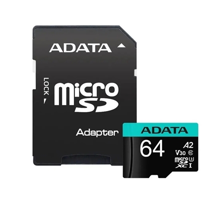 4710273771328 Tarjeta de Memoria MicroSDXC Premier Pro de 64 GB con Adaptador - Vista Con adpatador