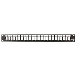 Leviton 49255-H24 - Patch Panel QUICKPORT, Vacío, 24 Puertos, 1U, Montaje en Rack, Negro