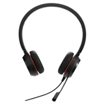 Jabra Evolve 20 SE - Wired Stereo Headset, USB Type-C, USB Type-A, Noise-Cancelling Microphone, Black