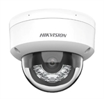 Hikvision  - Cámara de Seguridad Domo 4MP con Tecnología AcuSense, Lente Fijo 2.8mm, Luz Híbrida Inteligente, Doble Micrófono Integrado, Entrada/Salida de Alarma y Audio, Ranura MicroSD, IP67, IK10, Blanco