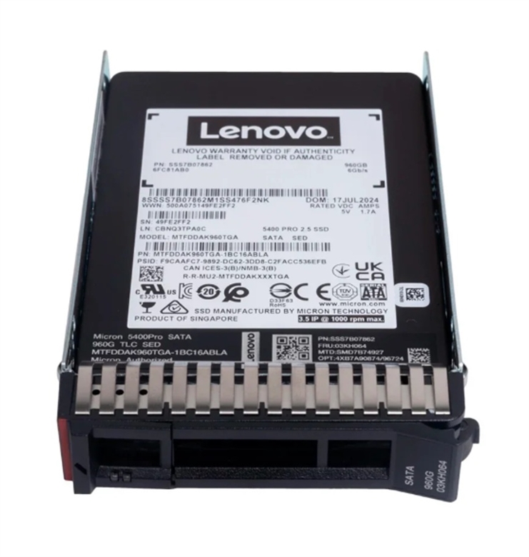 4XB7A90874 SSD ThinkSystem 2.5" 960GB SATA-Vista Diagonal