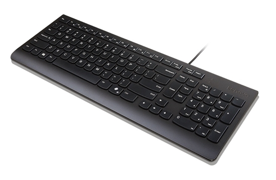 4Y41R64657 - Negro - Teclado Esencial con Cable - Vista Diagonal