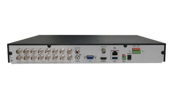 52047486 16-Channel 2-Bay 4K Lite Hybrid Digital Video Recorder XVR-Back View