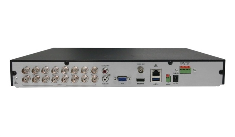 52047486 16-Channel 2-Bay 4K Lite Hybrid Digital Video Recorder XVR-Back View