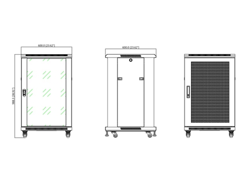 52047486 18U Server Rack Cabinet DH-PFC200D-18U6D-Features