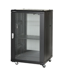 Dahua Technology  - Floor Server Enclosure with Tempered Glass Door, 0.99m Height, 18U Capacity, 0.60m Total Depth with Removable Side Panels, 300kg Load Capacity