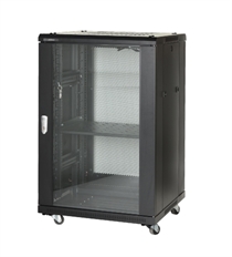Dahua Technology  - Floor Server Enclosure with Tempered Glass Door, 0.99m Height, 18U Capacity, 0.60m Total Depth with Removable Side Panels, 300kg Load Capacity