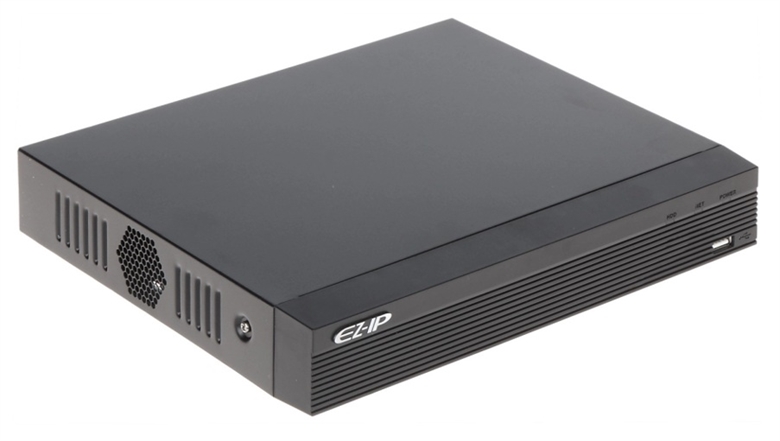 52047486 4 Channel NVR Network Video Recorder with 4 PoE Ports-Lateral View