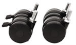 Canovate Group  - Kit de 4 Ruedas de Alta Resistencia, Capacidad Estática de 600kg, Estructura de Acero y ABS Zincado, Incluye Pernos de Montaje, 2.40 kg