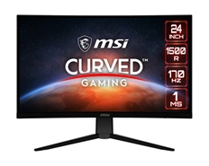 MSI G242C  - Monitor Gamer Curvo, 24", FHD 1920 x 1080, VA, Tasa de Refresco de 170Hz, HDMI, DisplayPort, Negro
