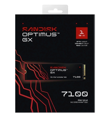 52047486 SanDisk Optimus GX 7100 1TB Internal NVMe M2 SSD-Box View