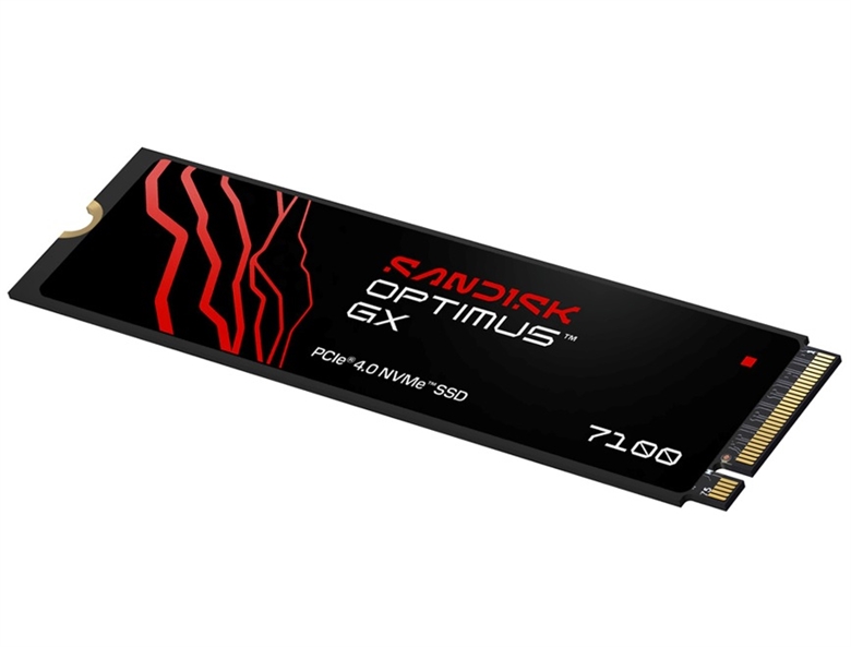 52047486 SanDisk Optimus GX 7100 1TB Internal NVMe M2 SSD-Lateral View 2