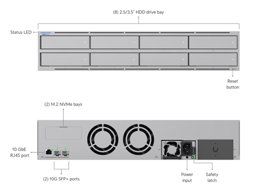 52047486 Ubiquiti UniFi UNAS Pro 8 Network Attached Storage NAS Server - Features 3