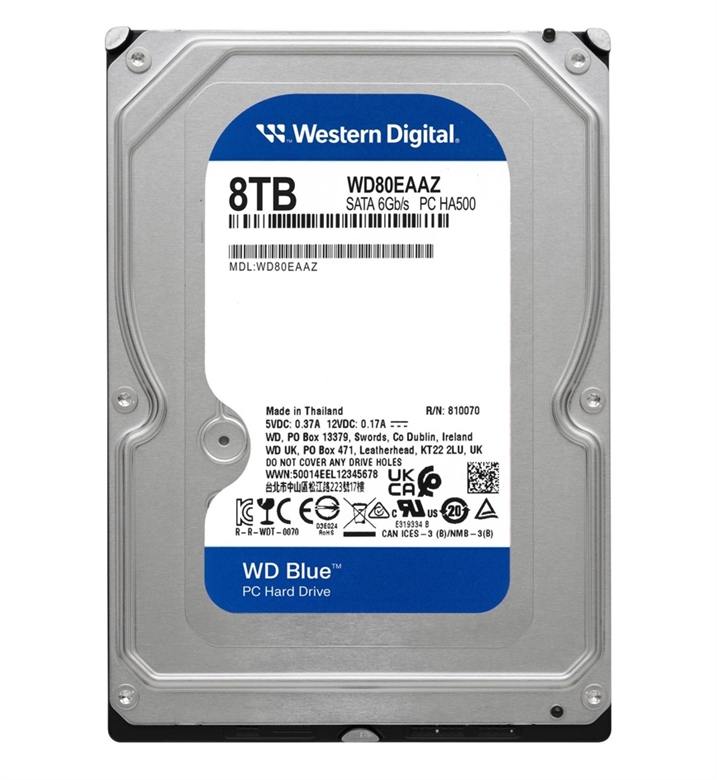 52047486 WD Blue 8TB 3-5 Inch Internal Hard Drive-General View